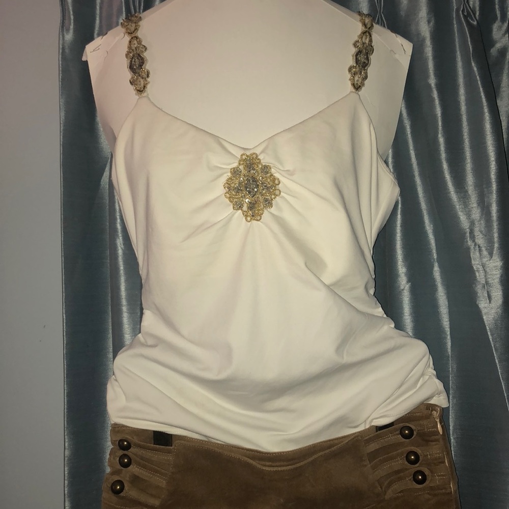 Boston Proper Small detail cami with inner bra.